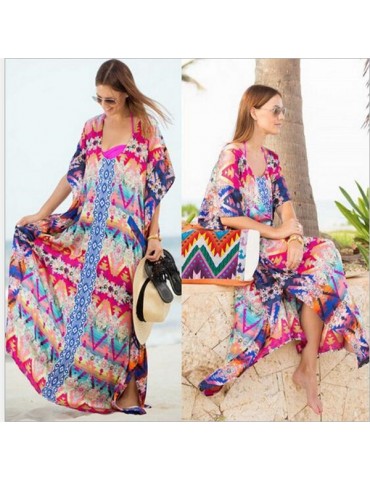Beach Multi Color Maxi Dress