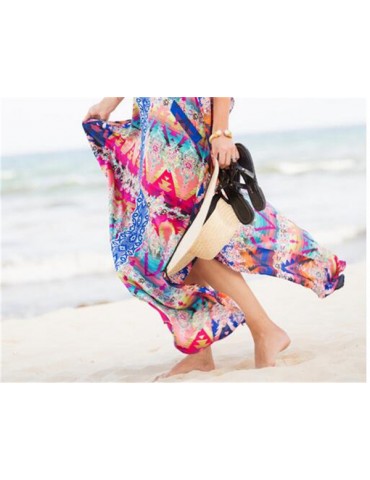 Beach Multi Color Maxi Dress