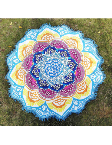 Blue Lotus Tassel Blanket