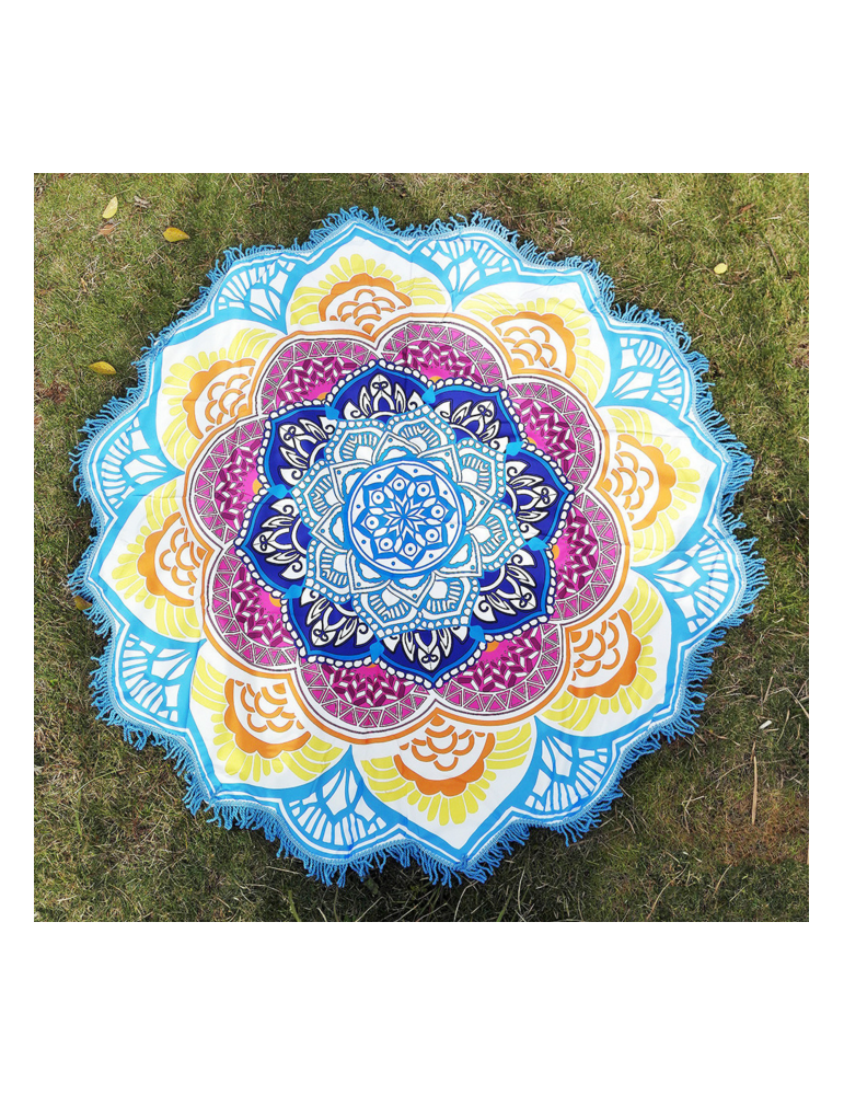 Blue Lotus Tassel Blanket