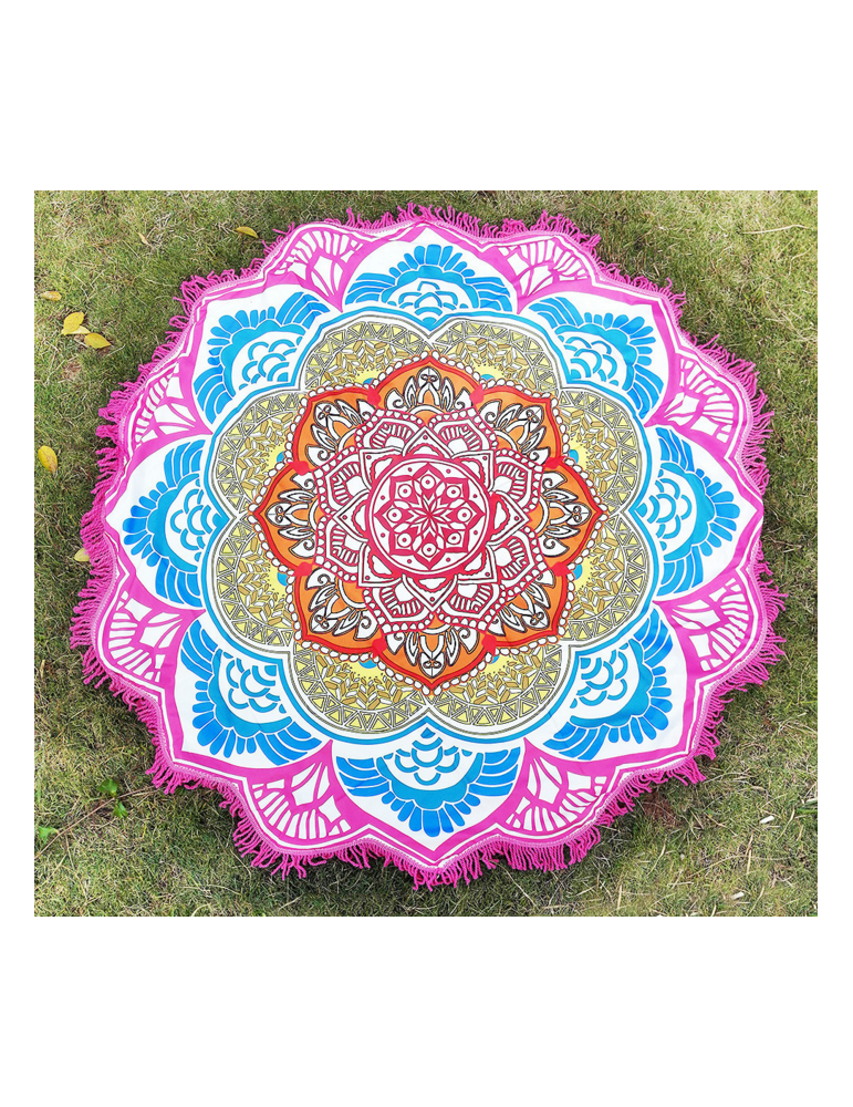 Purple Lotus Tassel Blanket