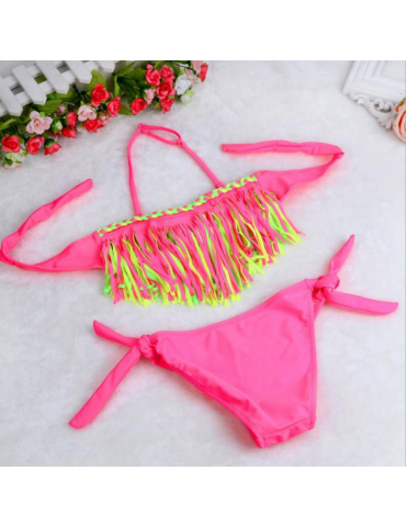 Pink Frilled Bikini