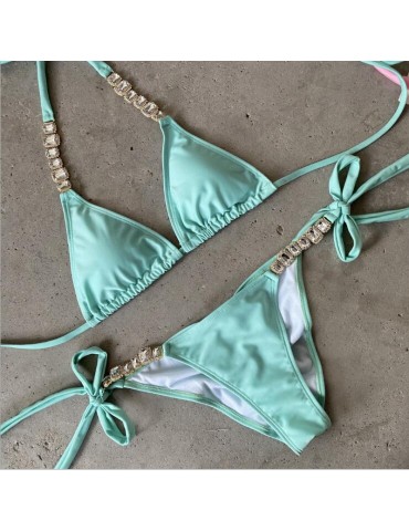 Aqua Sparkle Bikini Set