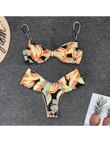 Orange Tropics Bikini Set